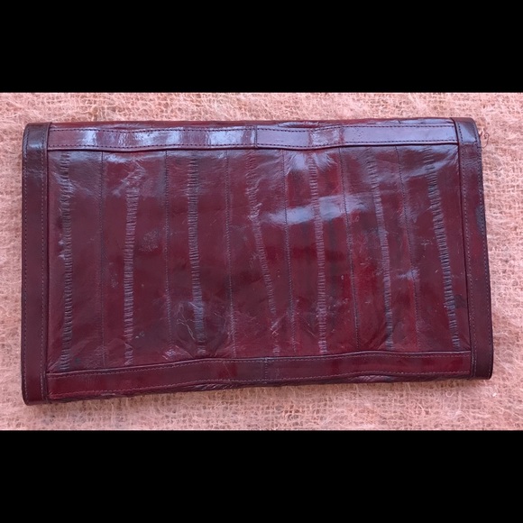 Vintage Lee Sands EEL SKIN Clutch Purse - Picture 7 of 7